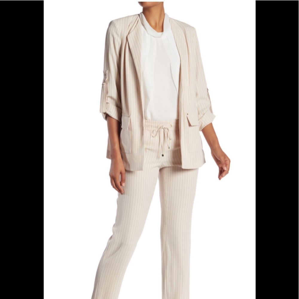 Calvin Klein pinstriped suit 14w